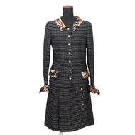 CHANEL Tweed Setup Size 36 Black/BeigeP25499W03501 Cotton Lin