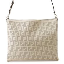 Load image into Gallery viewer, FENDI FF Logo Shoulder Bag Beige7VA604 Leather
