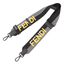 将图像加载到图库查看器中，FENDI Strap you Black/Gray/Yellow8AV397 Canvas
