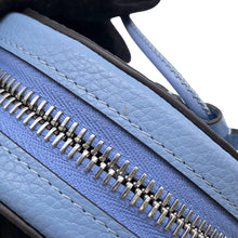 Load image into Gallery viewer, FENDI FF Logo Round Pouch Light Blue7M0359 Leather
