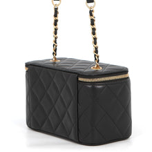 Load image into Gallery viewer, CHANEL Matelasse Vanity ChainShoulder Bag BlackAP2550 Lambskin
