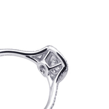 Load image into Gallery viewer, TIFFANY&amp;Co. Soleste Cushion Cut Double Halo Engagement Ring Size Approximately No. 13 Pt950
