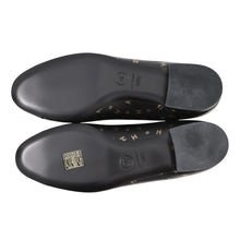 Load image into Gallery viewer, CHANEL Ballerina Flat Pumps Black/GoldG45127 Lambskin Patent Leather Size 37 1/2
