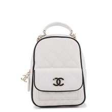 将图像加载到图库查看器中，CHANEL Matelasse Chain Backpack White/BlackAP4514 Lambskin
