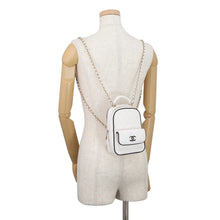 将图像加载到图库查看器中，CHANEL Matelasse Chain Backpack White/BlackAP4514 Lambskin
