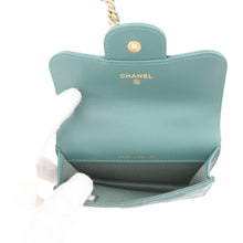 Load image into Gallery viewer, CHANEL Matelasse flap coin purse GreenAP2200 Lambskin
