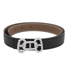 将图像加载到图库查看器中，HERMES Belt Buckle Parade &amp; Leather Belt Kit 24 Size 70 Black/EtoupeH012161UK05 Swift Leather Epsom
