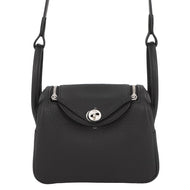 HERMES Lindy Black Taurillon Clemence Size Mini