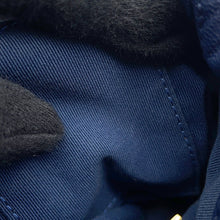 Load image into Gallery viewer, CHANEL Drawstring Shoulder Bag Navy Leather Velvet
