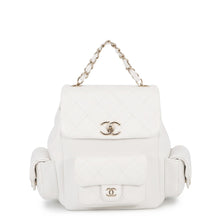 将图像加载到图库查看器中，CHANEL Matelasse Multi-Pocket Backpack WhiteAS4399 Caviar Leather
