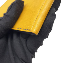 Load image into Gallery viewer, HERMES Necto Clutch Bag Jaune Ambre/Blue Encre/Black Evercolor Box Calf Leather
