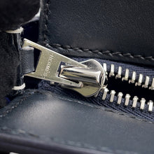 Load image into Gallery viewer, HERMES Necto Clutch Bag Jaune Ambre/Blue Encre/Black Evercolor Box Calf Leather
