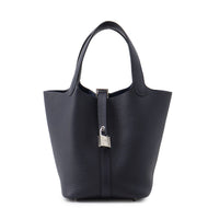 HERMES Picotin Lock Blue Nuit Taurillon Clemence Size PM