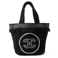 CHANEL Beach bag BlackAAB018 Cotton 100%
