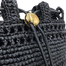 Load image into Gallery viewer, LOEWE Drawstring pocket BlackC756PHPX05 1100 Raffia
