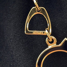 Load image into Gallery viewer, HERMES Tonnerre Necklace Size PM Black Metal
