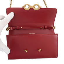 将图像加载到图库查看器中，SAINT LAURENT PARIS Le Maillon WOC Wallet-on-Chain Opium Red696608 Calf Leather
