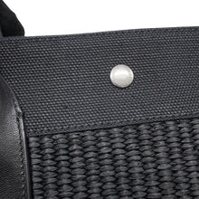 Load image into Gallery viewer, SAINT LAURENT PARIS Rive Gauche Large Tote Bag Black509415 2M21E Raffia Canvas Leather
