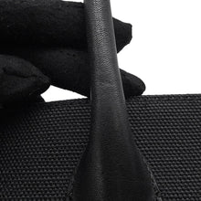 Load image into Gallery viewer, SAINT LAURENT PARIS Rive Gauche Large Tote Bag Black509415 2M21E Raffia Canvas Leather
