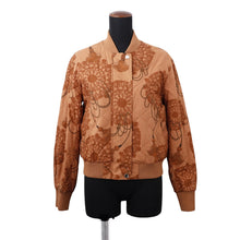 将图像加载到图库查看器中，HERMES CLIQUETIS AQUARELLE 2E0156DJ Blouson Size 34 Brown2E0156DJ Cotton100% Polyester100% Silk35%
