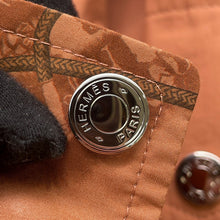 将图像加载到图库查看器中，HERMES CLIQUETIS AQUARELLE 2E0156DJ Blouson Size 34 Brown2E0156DJ Cotton100% Polyester100% Silk35%

