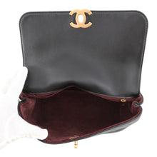 Load image into Gallery viewer, CHANEL Top handle flap Bag BlackAS5467 Calf Leather Size Large
