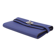 Load image into Gallery viewer, HERMES Kelly wallet long Blue Electric Epsom
