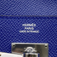 Load image into Gallery viewer, HERMES Kelly wallet long Blue Electric Epsom
