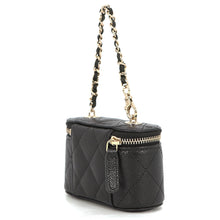 Load image into Gallery viewer, CHANEL Matelasse Mirror Vanity Black Caviar Leather Size Mini mini

