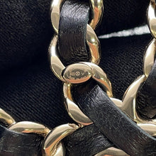 Load image into Gallery viewer, CHANEL CC Logo Brooch Black Gold Plated Leather

