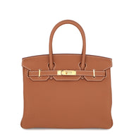 HERMES Birkin Gold Togo Leather Size 30