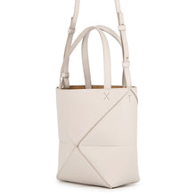 将图像加载到图库查看器中，LOEWE Puzzle Fold Tote light ghostA779V25X19 Grained Calf Leather Size Mini
