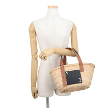 Load image into Gallery viewer, LOEWE Studio Ghibli Collaboration Dust Bunny Basket Bag Natural/Black/TanA223S93X09 Raffia Leather Size Small
