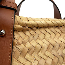 Load image into Gallery viewer, LOEWE Studio Ghibli Collaboration Dust Bunny Basket Bag Natural/Black/TanA223S93X09 Raffia Leather Size Small
