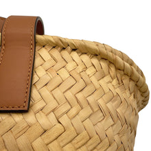 Load image into Gallery viewer, LOEWE Studio Ghibli Collaboration Dust Bunny Basket Bag Natural/Black/TanA223S93X09 Raffia Leather Size Small
