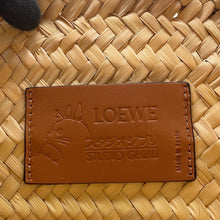 Load image into Gallery viewer, LOEWE Studio Ghibli Collaboration Dust Bunny Basket Bag Natural/Black/TanA223S93X09 Raffia Leather Size Small
