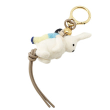Load image into Gallery viewer, LOEWE Rabbit Bag Charm White/Blue/Yellow/Black Felt Leather
