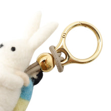 Load image into Gallery viewer, LOEWE Rabbit Bag Charm White/Blue/Yellow/Black Felt Leather
