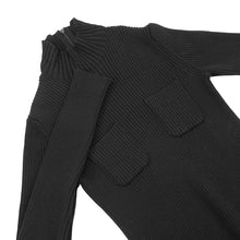 Load image into Gallery viewer, CHANEL CC Logo Long-Sleeve Knit Long Dress Size 36 BlackP78911 K11302 Virgin Wool98% Polyurethane1% Nylon1%

