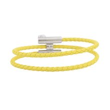 Load image into Gallery viewer, HERMES Leather Bracelet, Tourni Tresse Size T4 LimeH068406FP Swift Leather
