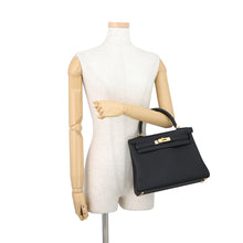 Load image into Gallery viewer, HERMES Kelly Retourne sewing Black Togo Leather Size 28
