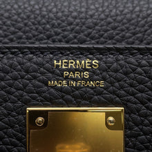 Load image into Gallery viewer, HERMES Kelly Retourne sewing Black Togo Leather Size 28
