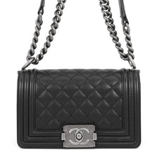 Load image into Gallery viewer, CHANEL Boy Chanel ChainShoulder Bag BlackA67085 Caviar Leather Size 20
