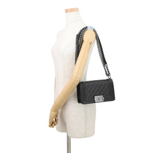 Load image into Gallery viewer, CHANEL Boy Chanel ChainShoulder Bag BlackA67085 Caviar Leather Size 20
