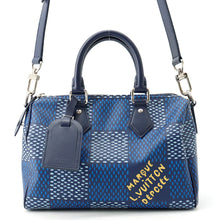 将图像加载到图库查看器中，LOUIS VUITTON Speedy Bandouliere BlueN40691 Damier Heritage Size 25
