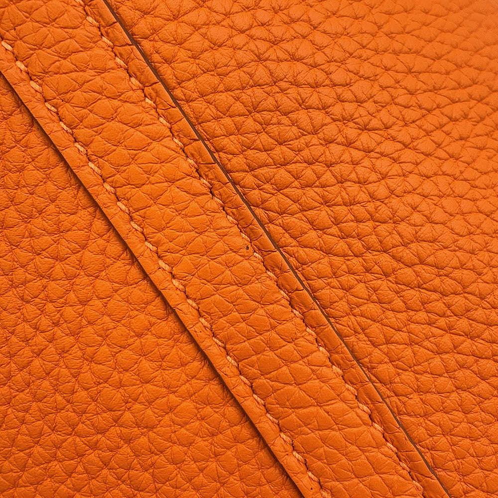 HERMES Picotin Lock Orange Taurillon Clemence Size PM– GALLERY