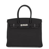 HERMES Birkin Black Togo Leather Size 30