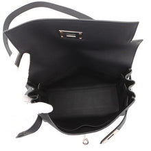 将图像加载到图库查看器中，HERMES Kelly Messenger Black Togo Leather Size PM
