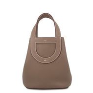 HERMES In the loop Etoupe Taurillon Clemence Swift Leather Size 18