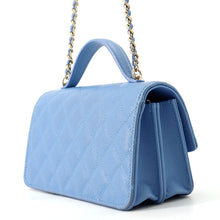 Load image into Gallery viewer, CHANEL Matelasse ChainShoulder Bag BlueAP4402 Caviar Leather
